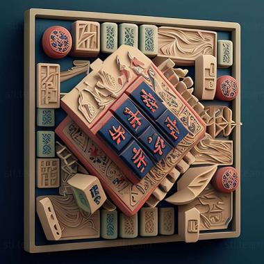 3D model Aerial Mahjong game (STL)